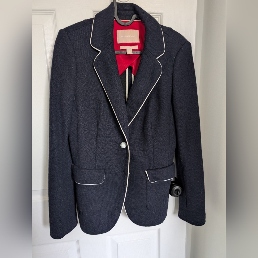 Black Blazer with White Trim